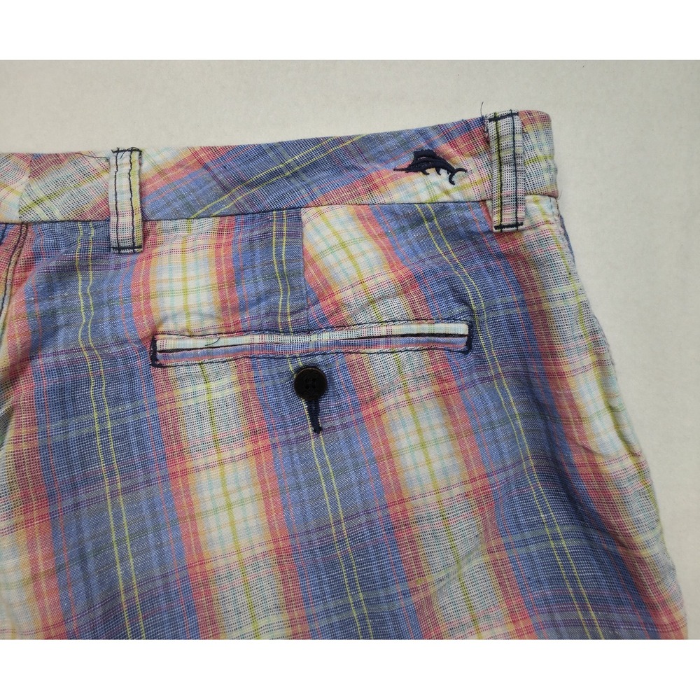 Tommy Bahama Mens Shorts 34 Linen Tencel Blend Key West Plaid Limited Use‎